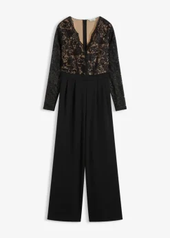 Damen bonprix Bekleidung·Homewear|Jumpsuits|Jersey-Jumpsuit mit Spitze