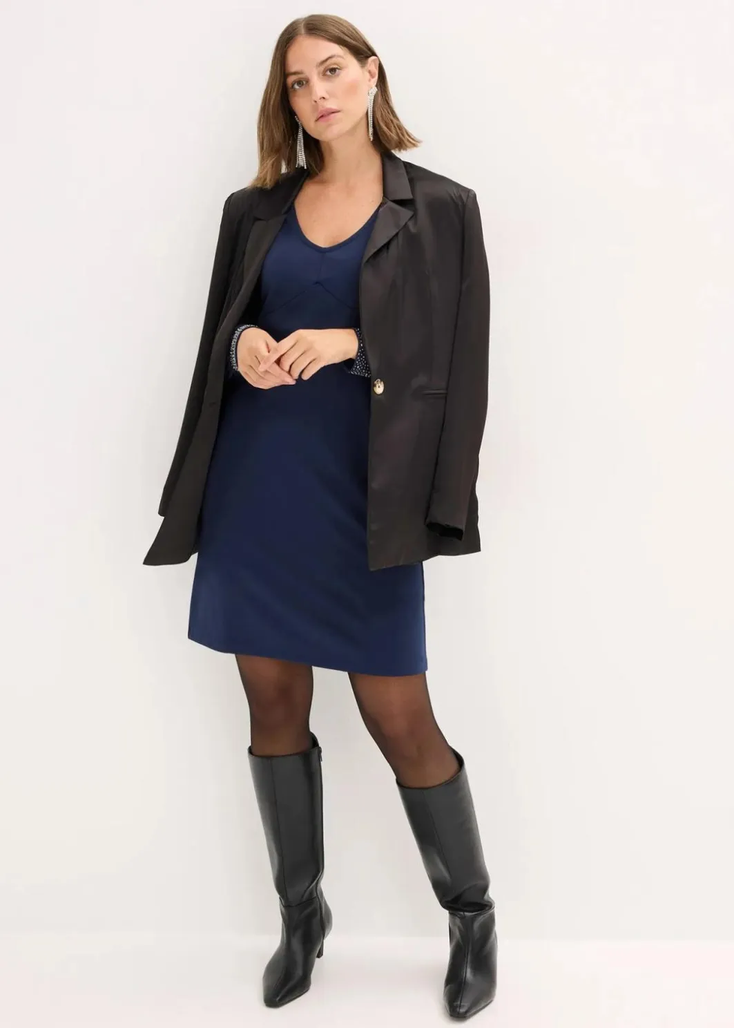 Damen bonprix Kleider|Bekleidung·Pullover & Strickjacken|Jerseykleid