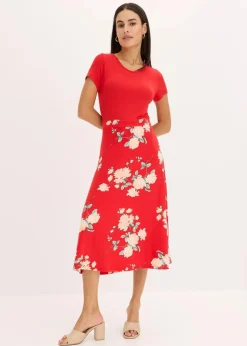 Damen bonprix Kleider|Kurzgrößen|Jerseykleid