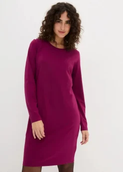 Damen bonprix Kleider|Basics|Jerseykleid aus Baumwolle mit Stretch (2er Pack)