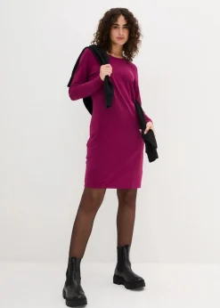 Damen bonprix Kleider|Basics|Jerseykleid aus Baumwolle mit Stretch (2er Pack)