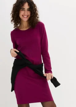 Damen bonprix Kleider|Basics|Jerseykleid aus Baumwolle mit Stretch (2er Pack)