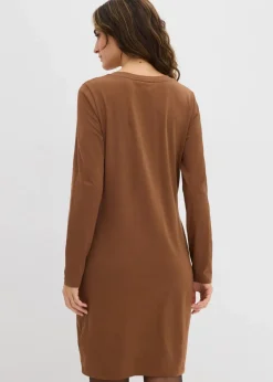 Damen bonprix Kleider|Basics|Jerseykleid aus Baumwolle mit Stretch (2er Pack)