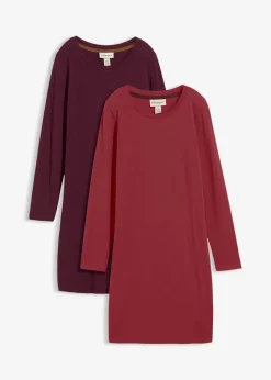 Clearance Jerseykleid aus Baumwolle mit Stretch (2er Pack) Damen Bekleidung·Röcke|Bekleidung·Pullover & Strickjacken