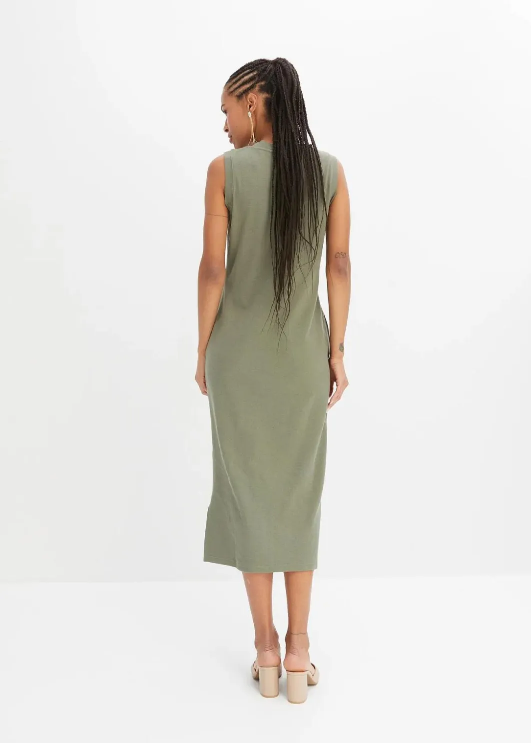 Damen bonprix Kleider|Nachhaltigere Materialien|Jersey-Kleid aus Baumwolle mit Stretch