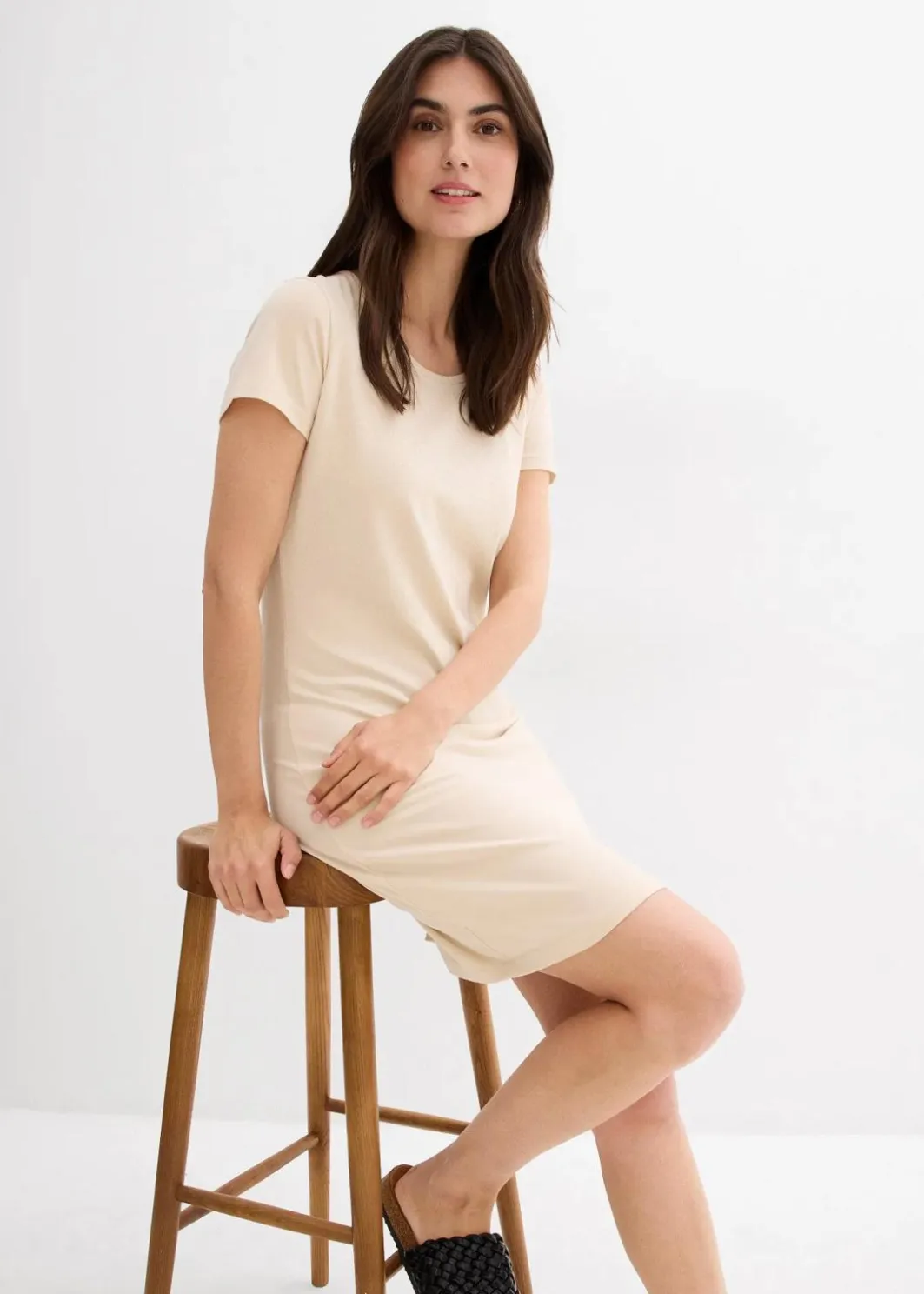 Discount Jerseykleid aus Bio-Baumwolle mit Stretch Damen Kleider|Basics