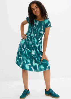 Kinder bonprix Mädchen 9-16 Jahre·Kleider & Jumpsuits|Mädchen 2-8 Jahre·Nachhaltigere Materialien|Jerseykleid aus elastischem Bio-Baumwoll-Mix