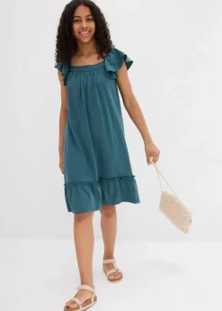 Kinder bonprix Mädchen 9-16 Jahre·Kleider & Jumpsuits|Mädchen 2-8 Jahre·Nachhaltigere Materialien|Jerseykleid aus elastischerm Bio-Baumwoll-Mix