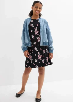 Clearance Jerseykleid aus elastischem Bio-Baumwoll-Mix Kinder Mädchen 9-16 Jahre·Kleider & Jumpsuits|Mädchen 2-8 Jahre·Nachhaltigere Materialien