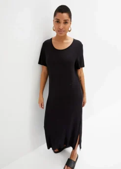 Damen bonprix Bekleidung·Pullover & Strickjacken|Kleider|Jerseykleid aus fließendem Viskose-Mix