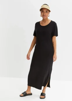Damen bonprix Bekleidung·Pullover & Strickjacken|Kleider|Jerseykleid aus fließendem Viskose-Mix