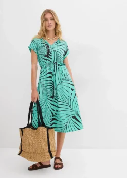Damen bonprix Nachhaltigere Materialien|Kleider|Jerseykleid aus fließendem Viskose-Mix