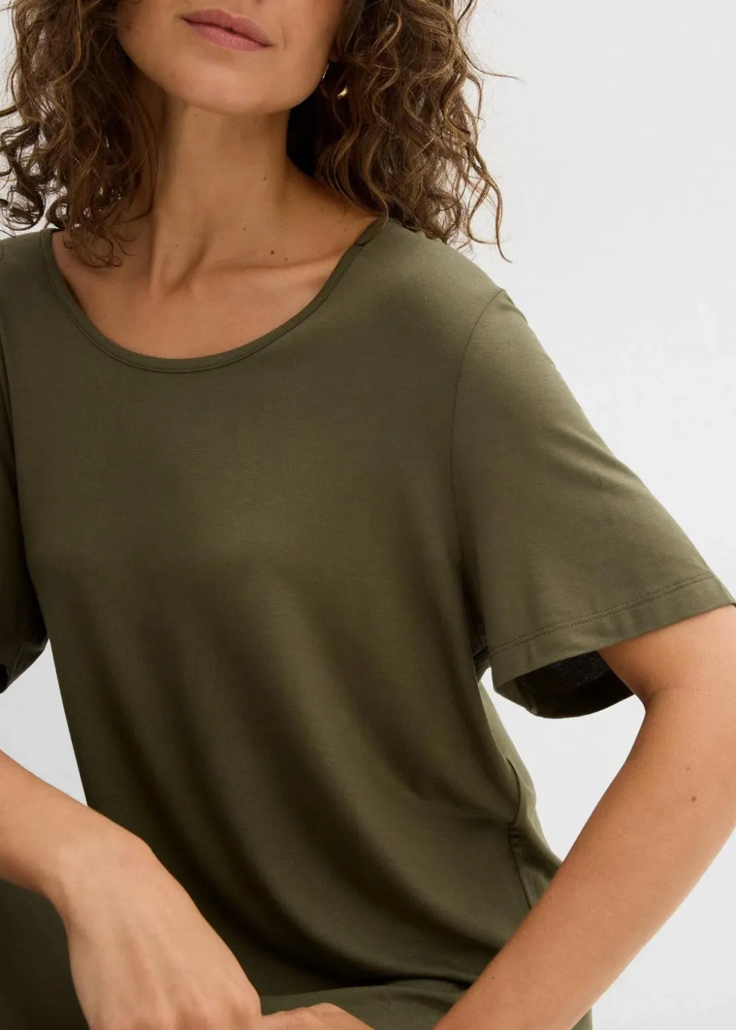 Damen bonprix Nachhaltigere Materialien|Kleider|Jerseykleid aus fließendem Viskose-Mix