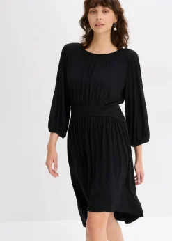 Damen bonprix Bekleidung·Pullover & Strickjacken|Kleider|Jerseykleid aus fließendem Viskose-Mix