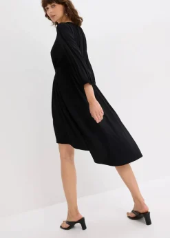Damen bonprix Bekleidung·Pullover & Strickjacken|Kleider|Jerseykleid aus fließendem Viskose-Mix