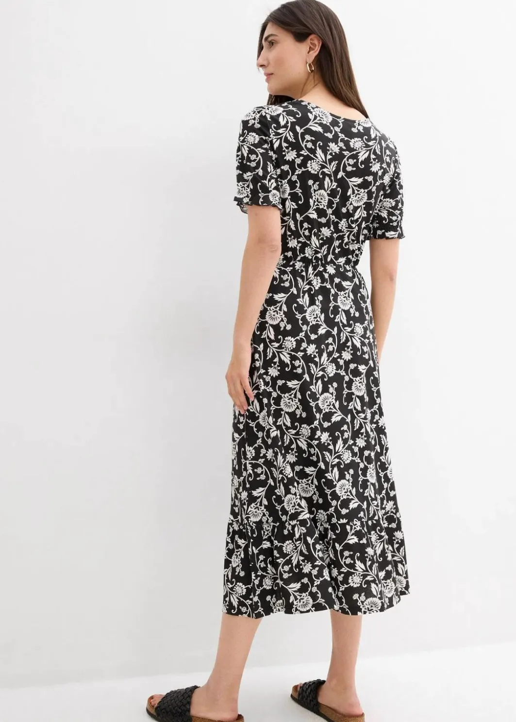 Damen bonprix Kleider|Nachhaltigere Materialien|Jerseykleid aus fließender Viskose