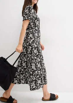 Damen bonprix Kleider|Nachhaltigere Materialien|Jerseykleid aus fließender Viskose