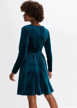 Damen bonprix Bekleidung·Pullover & Strickjacken|Festliche Mode|Jerseykleid aus glänzendem Samt