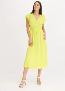 Online Jerseykleid aus luftigem Crêpe Damen Bekleidung·Pullover & Strickjacken|Kleider