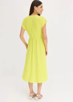 Online Jerseykleid aus luftigem Crêpe Damen Bekleidung·Pullover & Strickjacken|Kleider
