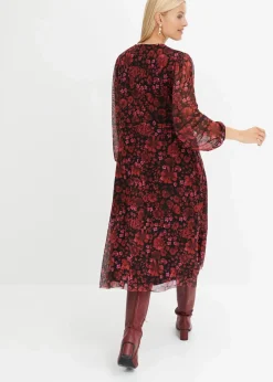 Damen bonprix Nachhaltigere Materialien|Kleider|Jersey-Kleid aus Mesh