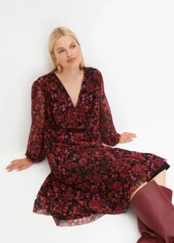 Damen bonprix Nachhaltigere Materialien|Kleider|Jersey-Kleid aus Mesh