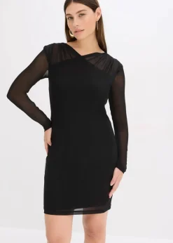 Hot Jerseykleid aus Mesh Damen Bekleidung·Pullover & Strickjacken|Kleider