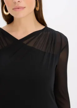 Hot Jerseykleid aus Mesh Damen Bekleidung·Pullover & Strickjacken|Kleider