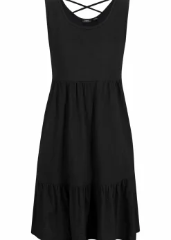 Damen bonprix Kleider|Bekleidung·Pullover & Strickjacken|Jerseykleid aus reiner Baumwolle