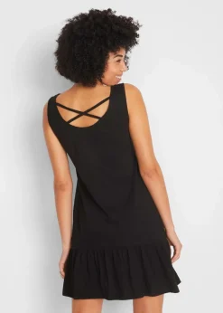 Damen bonprix Kleider|Bekleidung·Pullover & Strickjacken|Jerseykleid aus reiner Baumwolle
