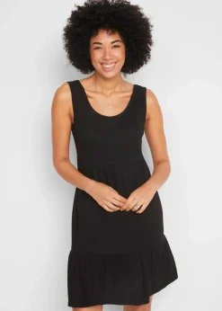 Damen bonprix Kleider|Bekleidung·Pullover & Strickjacken|Jerseykleid aus reiner Baumwolle
