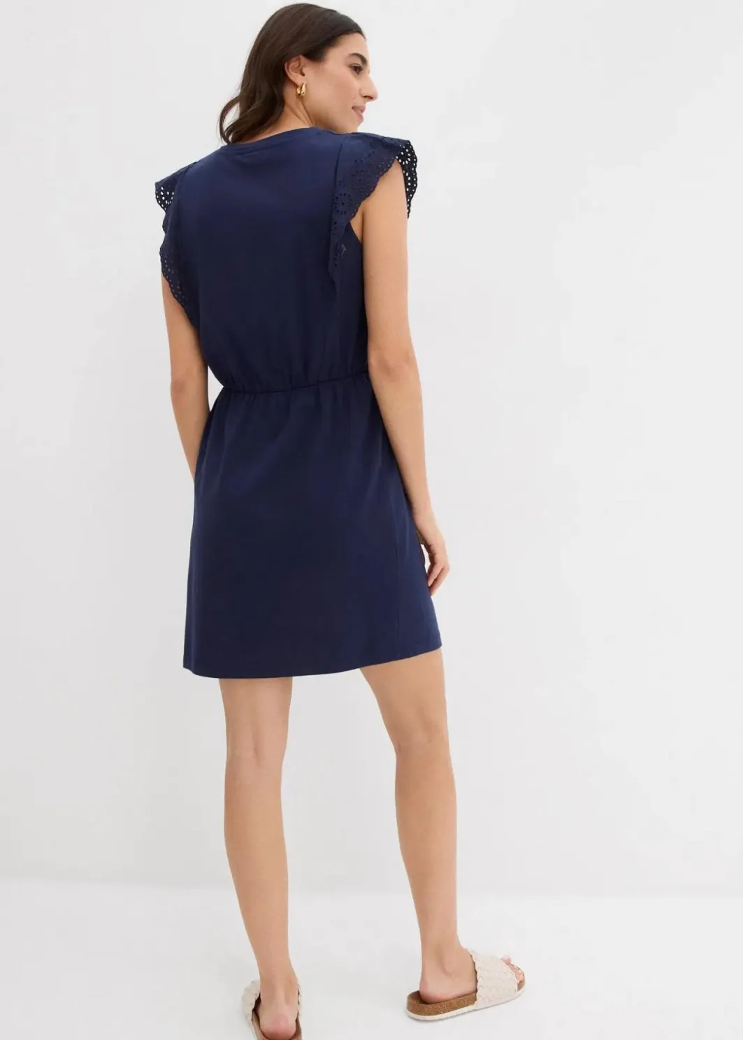 Damen bonprix Bekleidung·Pullover & Strickjacken|Kleider|Jerseykleid aus reiner Baumwolle