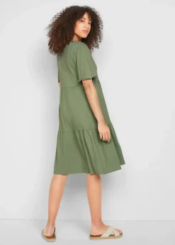 Damen bonprix Nachhaltigere Materialien|Kleider|Jerseykleid aus reiner Baumwolle