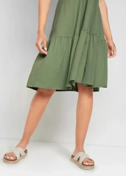 Damen bonprix Nachhaltigere Materialien|Kleider|Jerseykleid aus reiner Baumwolle