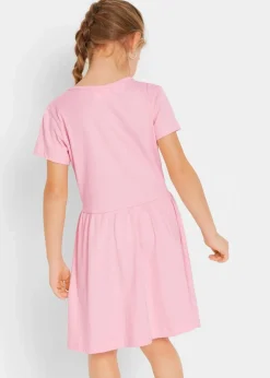 Kinder bonprix Mädchen 9-16 Jahre·Mehrfachpacks|Mädchen 9-16 Jahre·Kleider & Jumpsuits|Jerseykleid aus reiner Bio-Baumwolle (2er Pack)