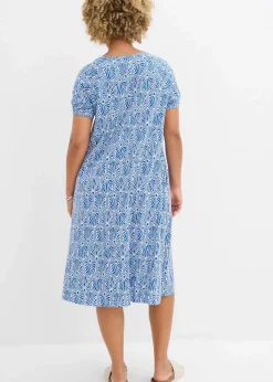 Damen bonprix Kleider|Bekleidung·Pullover & Strickjacken|Jerseykleid aus reiner Bio-Baumwolle