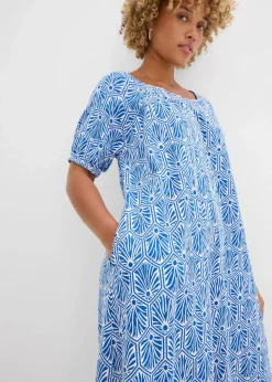 Damen bonprix Kleider|Bekleidung·Pullover & Strickjacken|Jerseykleid aus reiner Bio-Baumwolle