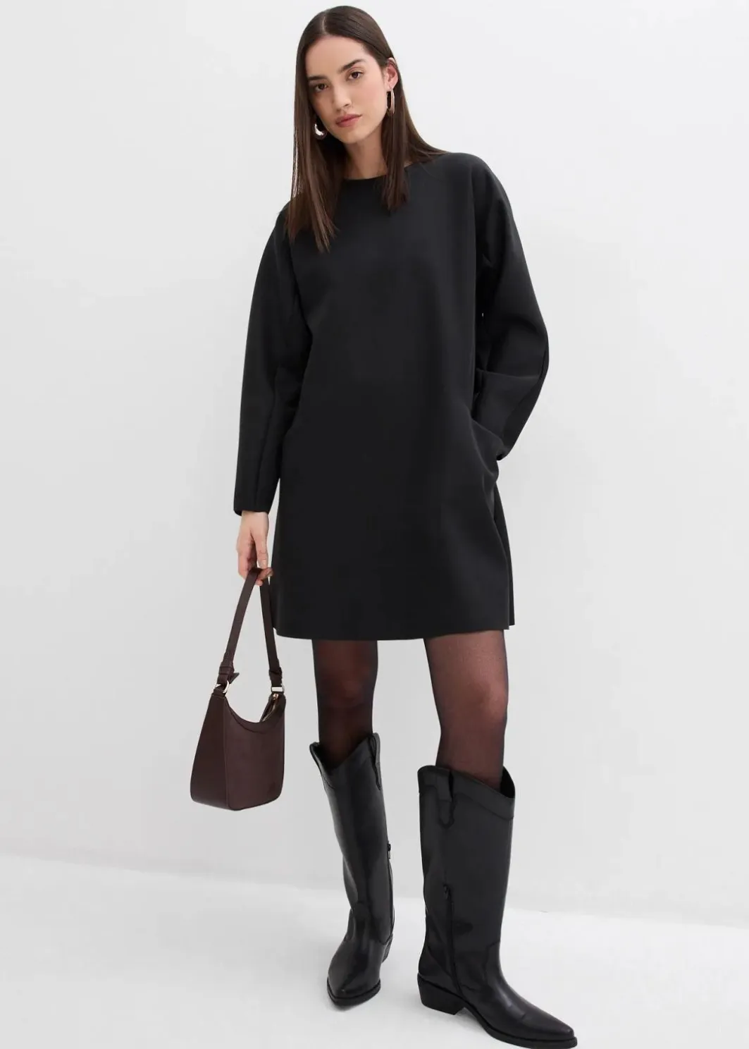 Damen bonprix Bekleidung·Pullover & Strickjacken|Kleider|Jerseykleid aus Scuba