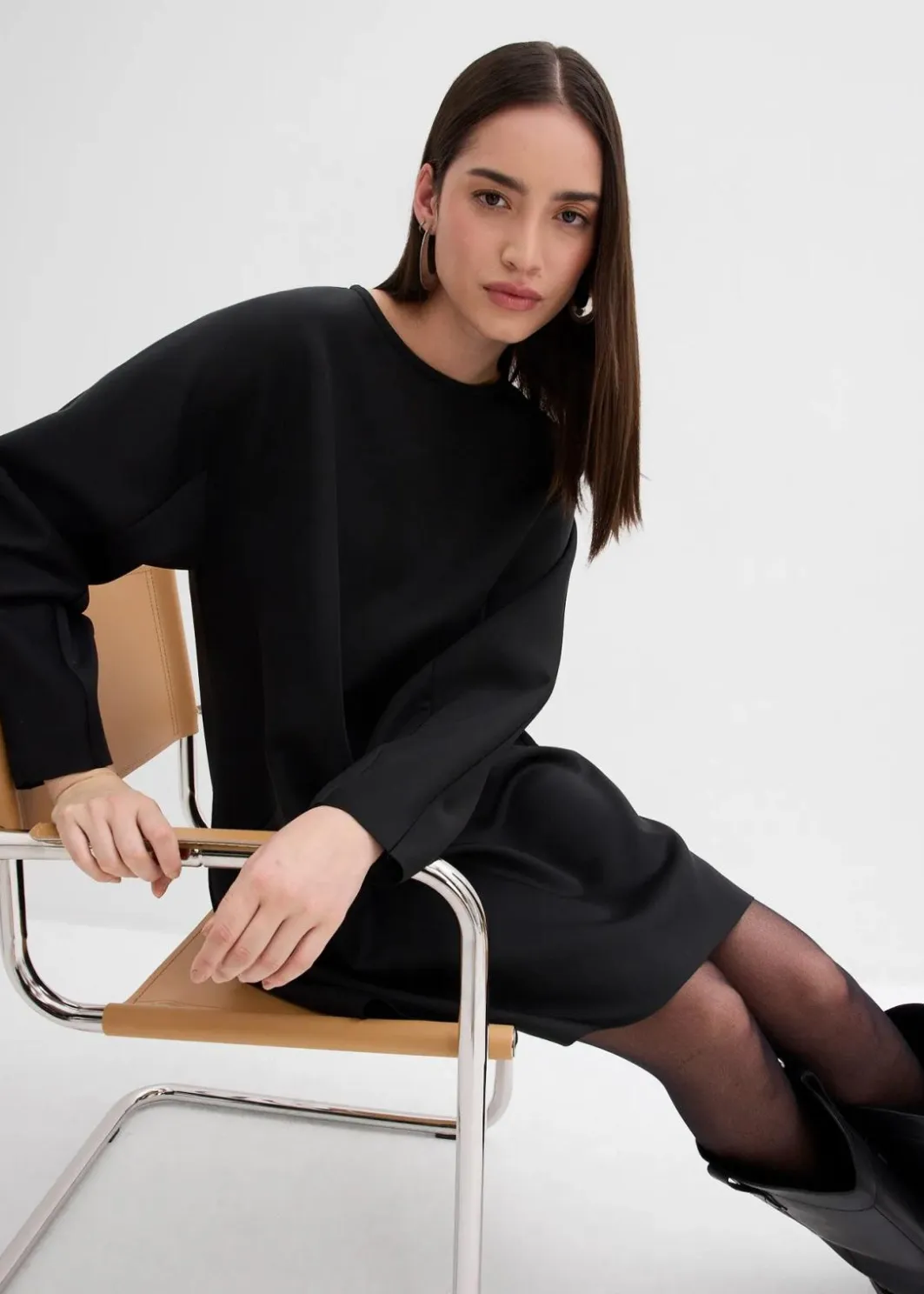 Damen bonprix Bekleidung·Pullover & Strickjacken|Kleider|Jerseykleid aus Scuba