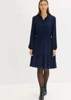 Outlet Jerseykleid aus softem Viskose-Mix Damen Bekleidung·Pullover & Strickjacken|Kleider