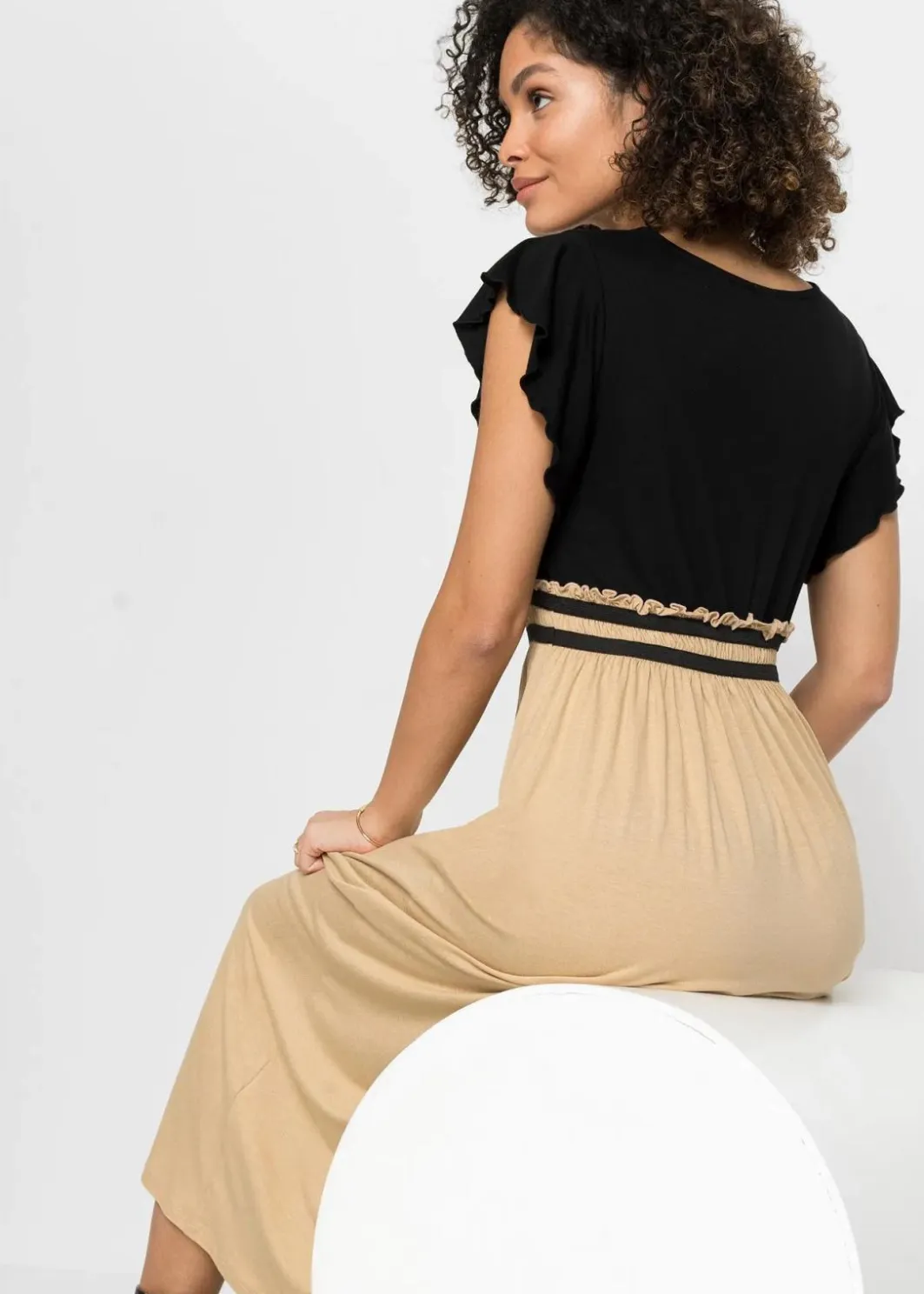Clearance Jerseykleid aus Viskose Damen Kleider|Bekleidung·Pullover & Strickjacken