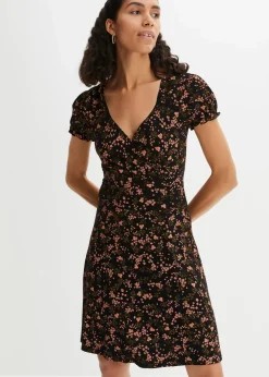 Online Jerseykleid aus Viskose-Mix Damen Nachhaltigere Materialien|Kleider