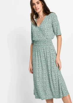 Discount Jerseykleid aus Viskose-Mix Damen Bekleidung·Pullover & Strickjacken|Kleider