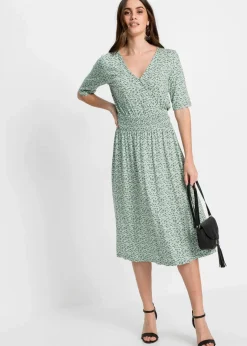 Discount Jerseykleid aus Viskose-Mix Damen Bekleidung·Pullover & Strickjacken|Kleider