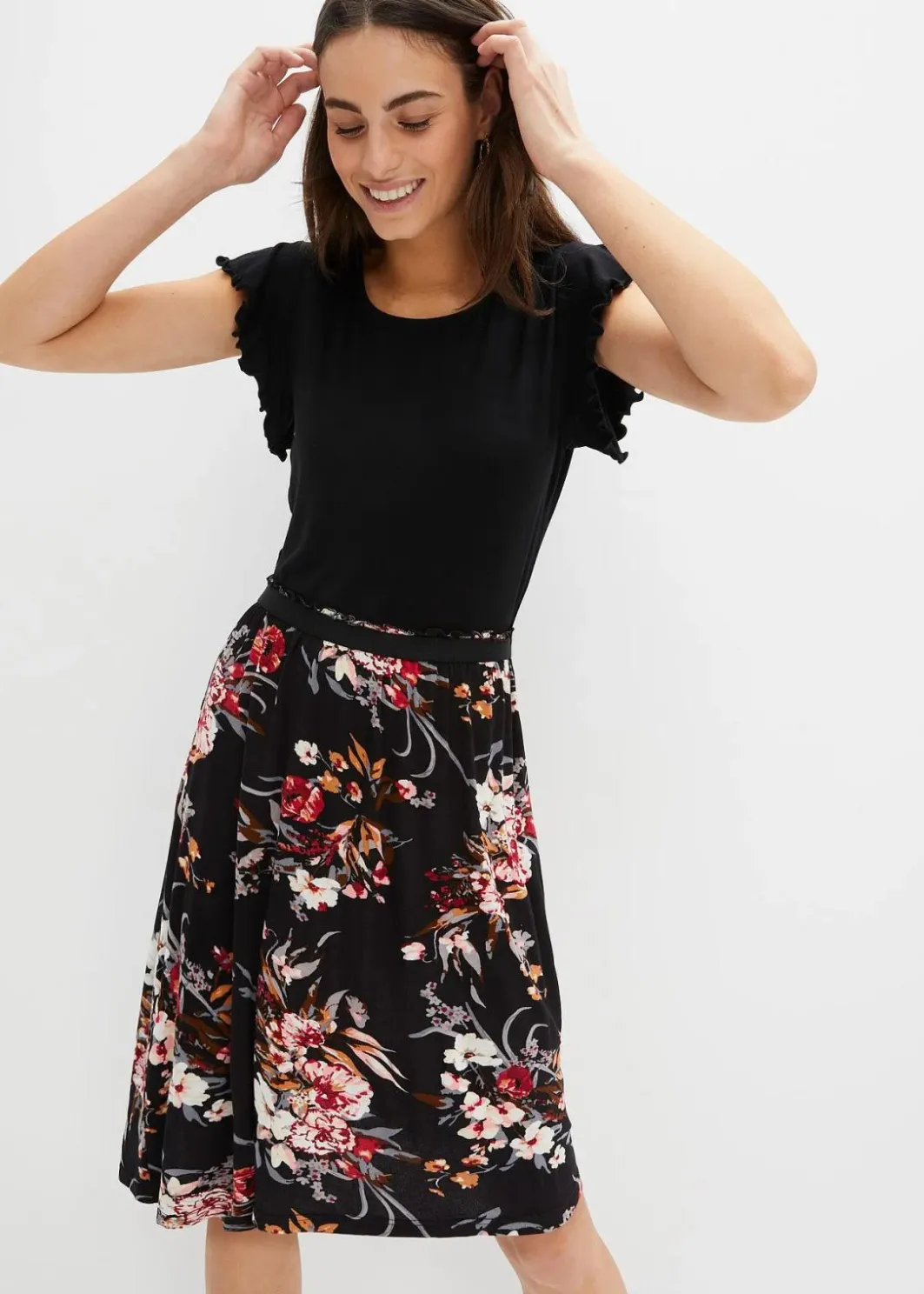 Damen bonprix Nachhaltigere Materialien|Kleider|Jerseykleid aus Viskose-Mix