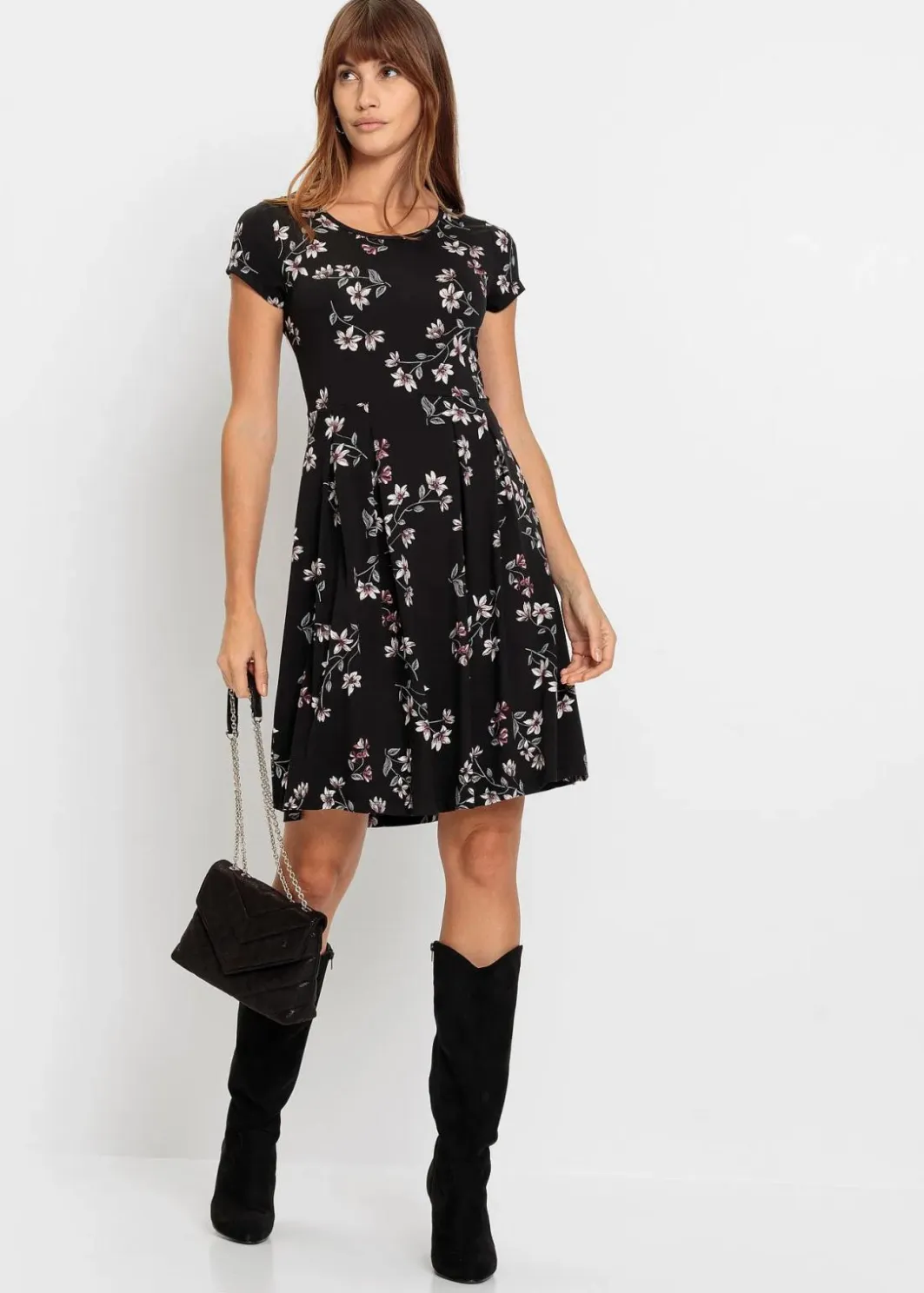 Clearance Jerseykleid aus Viskose-Mix Damen Kleider|Nachhaltigere Materialien