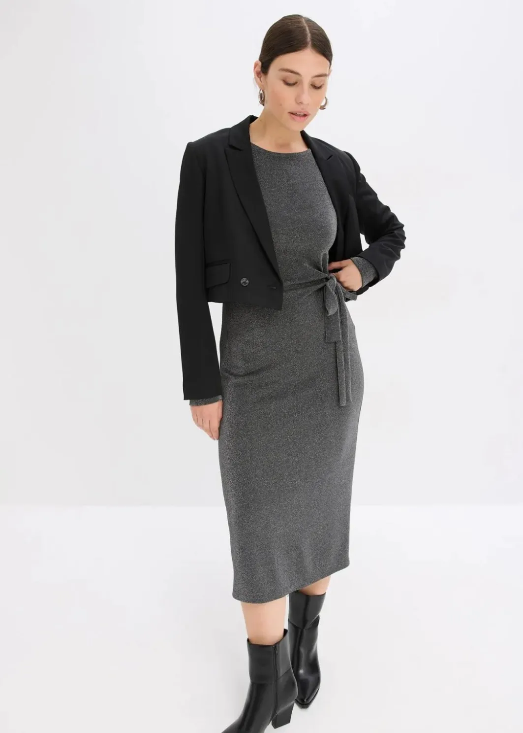 Damen bonprix Bekleidung·Pullover & Strickjacken|Kleider|Jerseykleid aus Viskose-Mix
