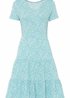 Discount Jerseykleid aus Viskose-Mix Damen Bekleidung·Pullover & Strickjacken|Kleider