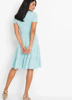 Discount Jerseykleid aus Viskose-Mix Damen Bekleidung·Pullover & Strickjacken|Kleider