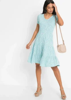 Discount Jerseykleid aus Viskose-Mix Damen Bekleidung·Pullover & Strickjacken|Kleider